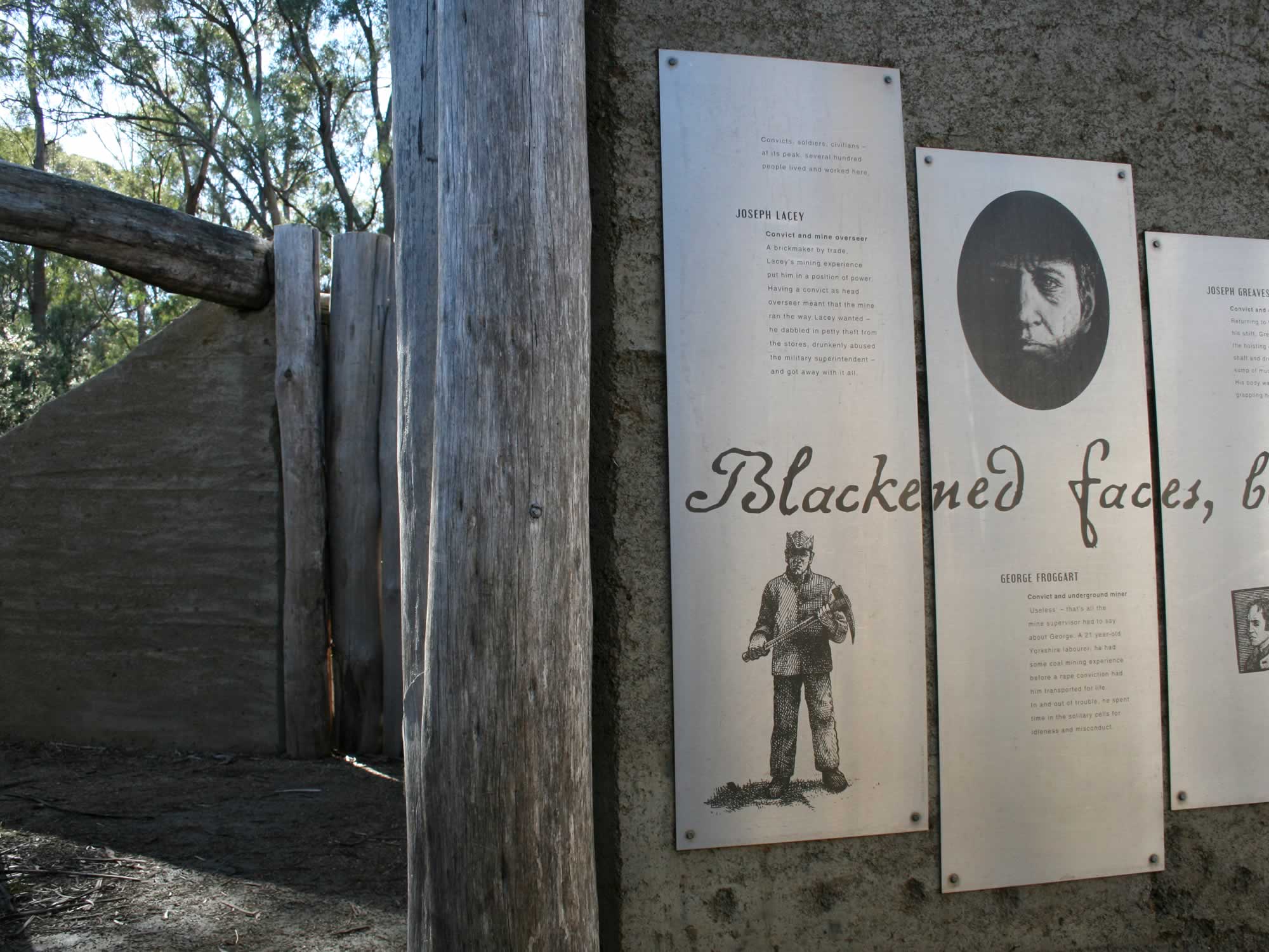 Coal Mines Historic Site, interpretive signage, Tasman Peninsula