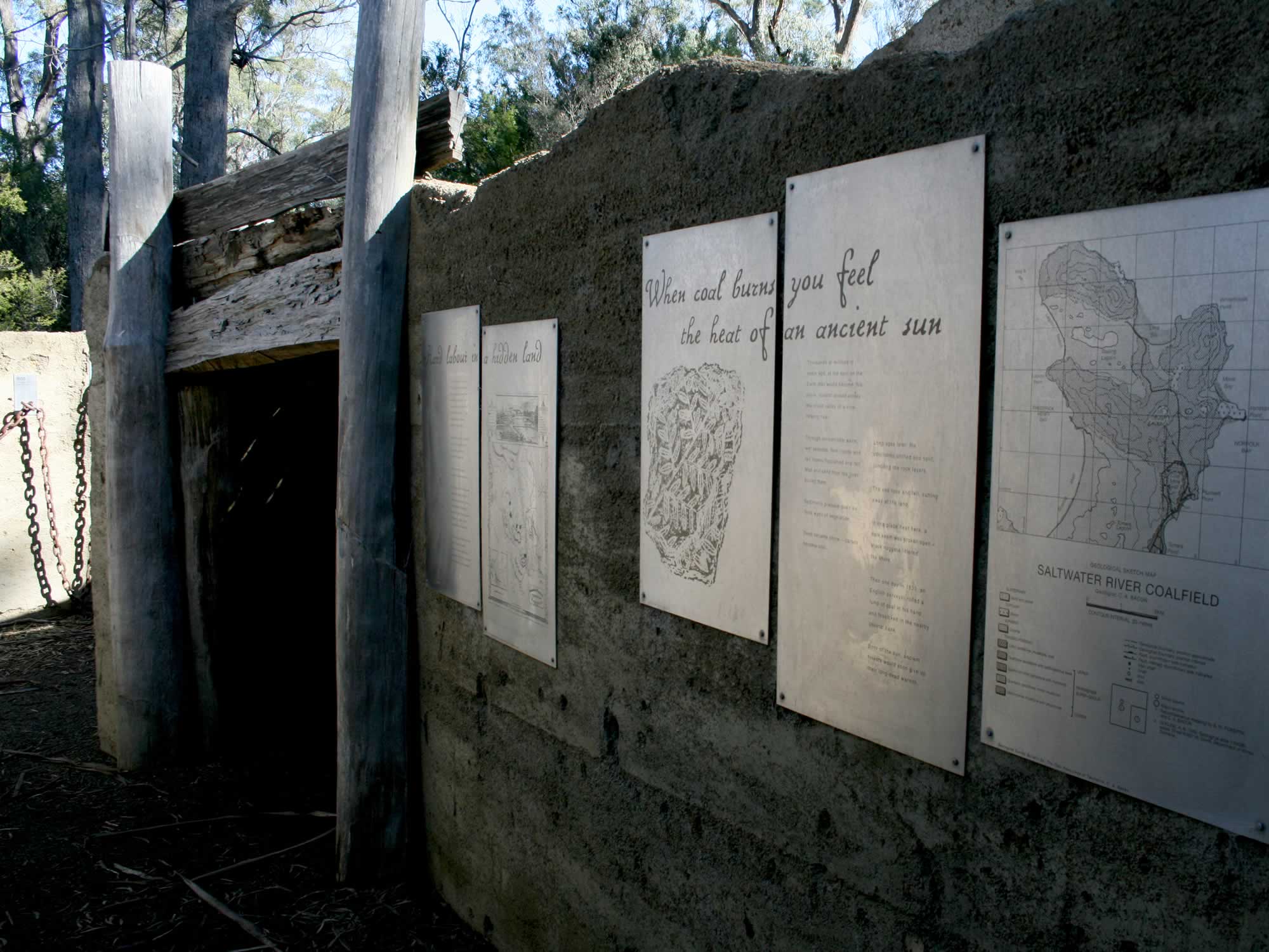 Coal Mines Historic Site, interpretive signage, Tasman Peninsula
